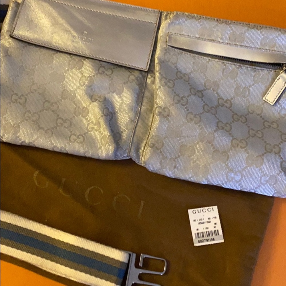 Silver Gucci Belt Bag